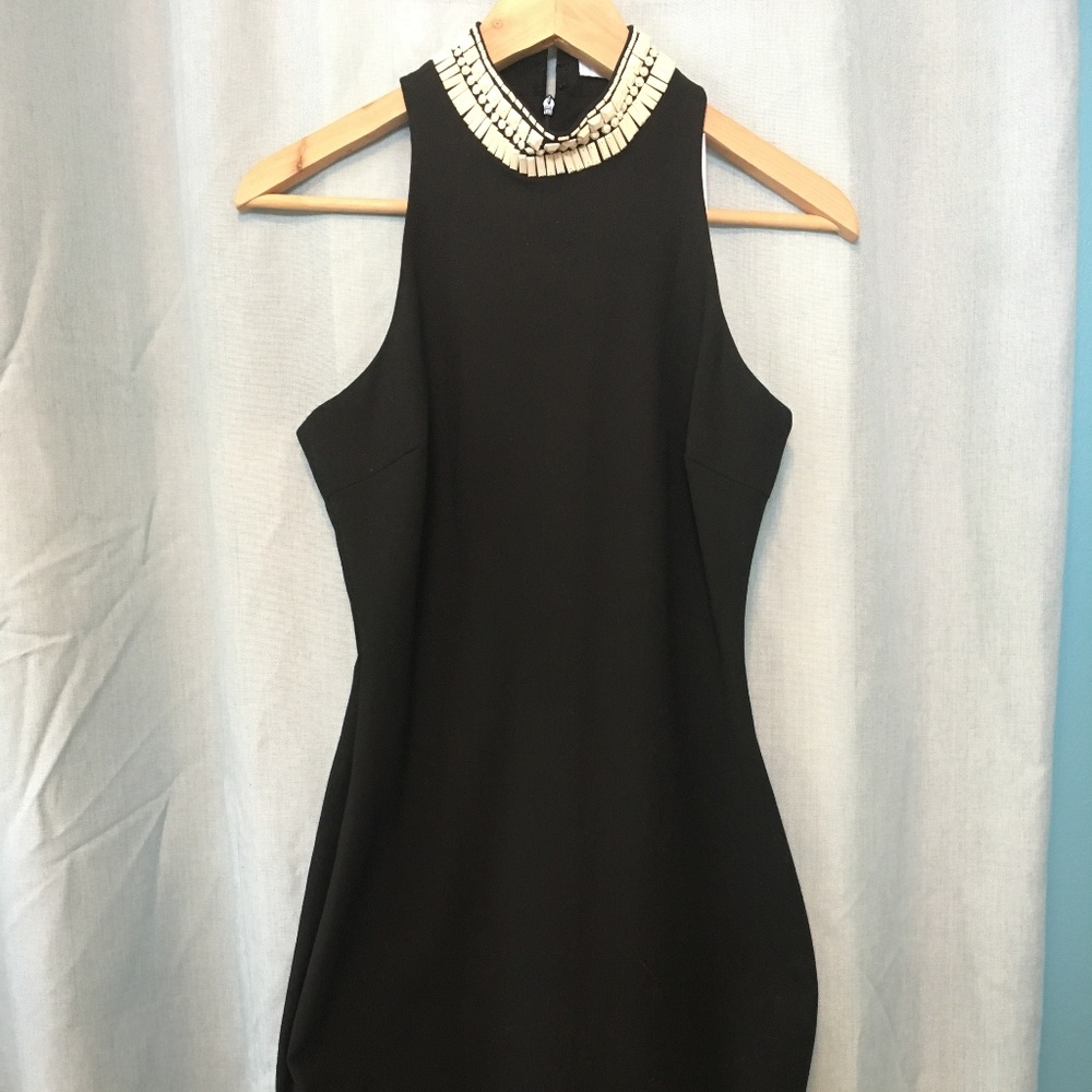 Elizabeth and James Embellished Collar Jade Dress